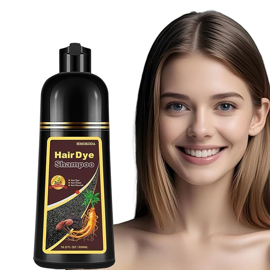Brown Hair Dye Shampoo, Hair Color Shampoo for Women Men, Colors in Minutes, Champu para Canas, Easy to Use 16.90 Fl Oz-Velvo Beauty