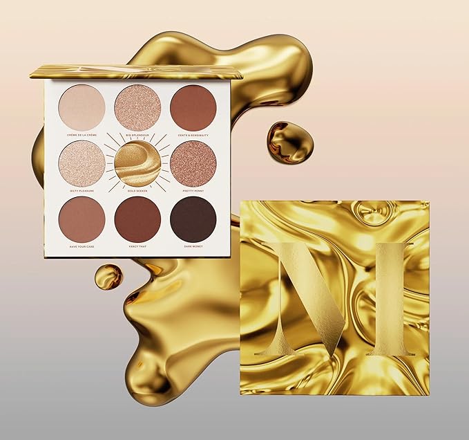 Morphe Rich & Foiled Artistry Palette - Foil-Effect Eyeshadow Palette with Matte, Shimmer & Foil Finishes - Brown & Gold Eyeshadow with Luminous Payoff - Gold Seeker (0.35 oz)-Velvo Beauty