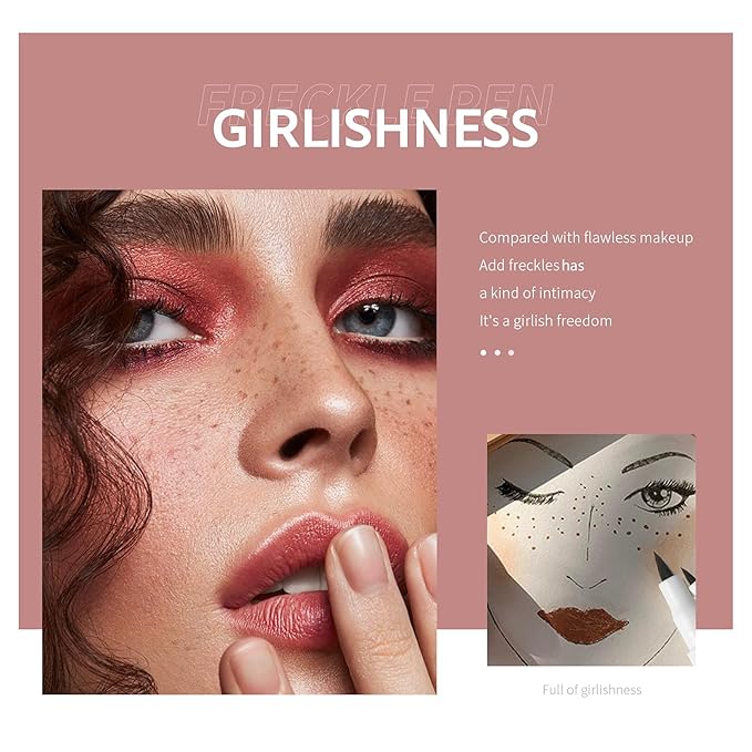 Freckle Pen 3 Colors Waterproof Long Lasting Quick Dry Small Spot Natural Like Face Freckle Makeup Pen, Dark Brown, Light Brown and Grey, Upgrade Design-Velvo Beauty