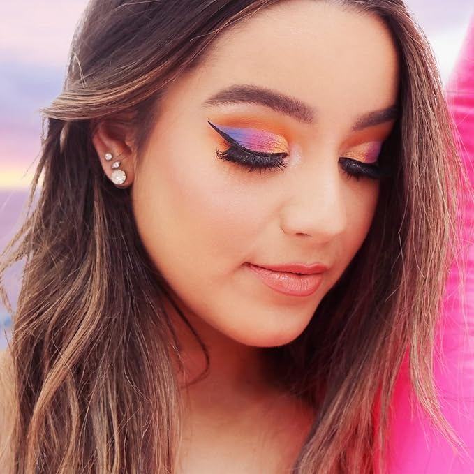 24 Shades Eyeshadow Palette - Festive Luxury Vibrant Bold Full-Color Pigment Long Lasting Matte Shimmer Eye shadow Palette (Malibu)-Velvo Beauty