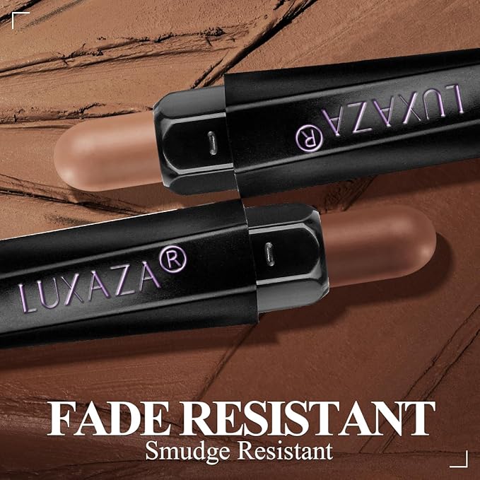 Brown Eyeshadow Stick Makeup 6PCS Set, Neutral Eyeshadow Palette Matte Cream Eye Shadow Eyeliner Brightener Pencil Crayon - BROWN CASHMERE-Velvo Beauty
