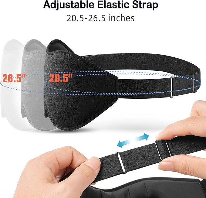 LitBear Sleep Mask for Side Sleeper Women Men, Eye Mask for Sleeping Light Blocking, 3D Contoured Cup Sleeping Mask, Soft Breathable Sleep Eye Mask with Adjustable Elastic Strap for Flight Nap-Velvo Beauty