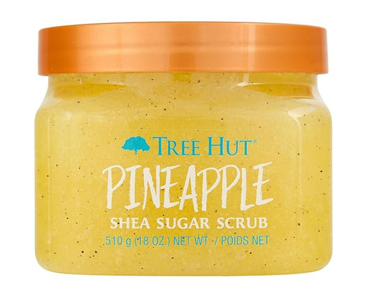 Tree Hut Shea Sugar Scrub - Pineapple - 18 oz - Exfoliating Body Scrub for Smooth, Glowing Skin - Made with Real Sugar and Shea Butter-Velvo Beauty