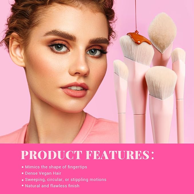 Jessup Pink Makeup Brushes Set 14Pcs Make up Brushes Premium Vegan Foundation Concealer Blush Eyeshadow Eyeliner Powder Highlighter Blending Face Brush Set with Gift Box, T495-G-Velvo Beauty