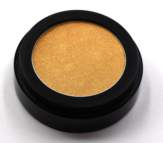 Shiny Gold Champagne Golden Glow Shimmering Shimmer Pressed Powder Single Vegan Eyeshadow; Talc, Paraben & Cruelty Free-Velvo Beauty