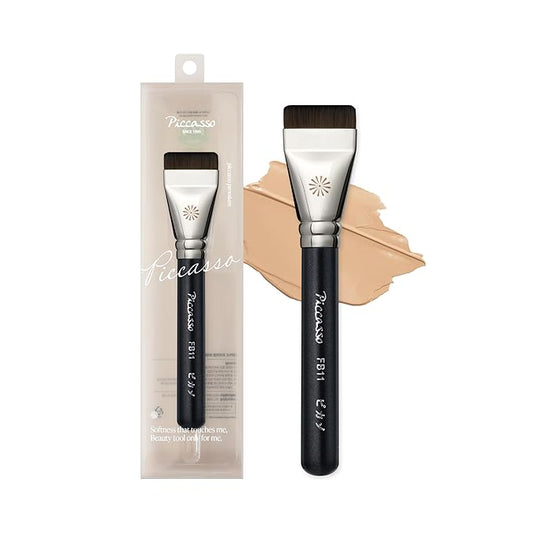 Korean Piccasso Brush FB11 Spatula Brush – Professional Foundation Brush for Liquid Makeup, Flat and Soft Bristles for Seamless Application, Ideal for Liquid Foundation and Cream Face Makeup-Velvo Beauty