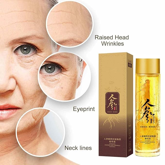 Ginseng Extract Liquid, Ginseng Extract Anti-Wrinkle Original Serum Oil, Korean Red Ginseng Essence for Anti Aging, Moisturizer, Fighting Collagen Loss, Reduces Wrinkles, Improves Sagging (2)-Velvo Beauty