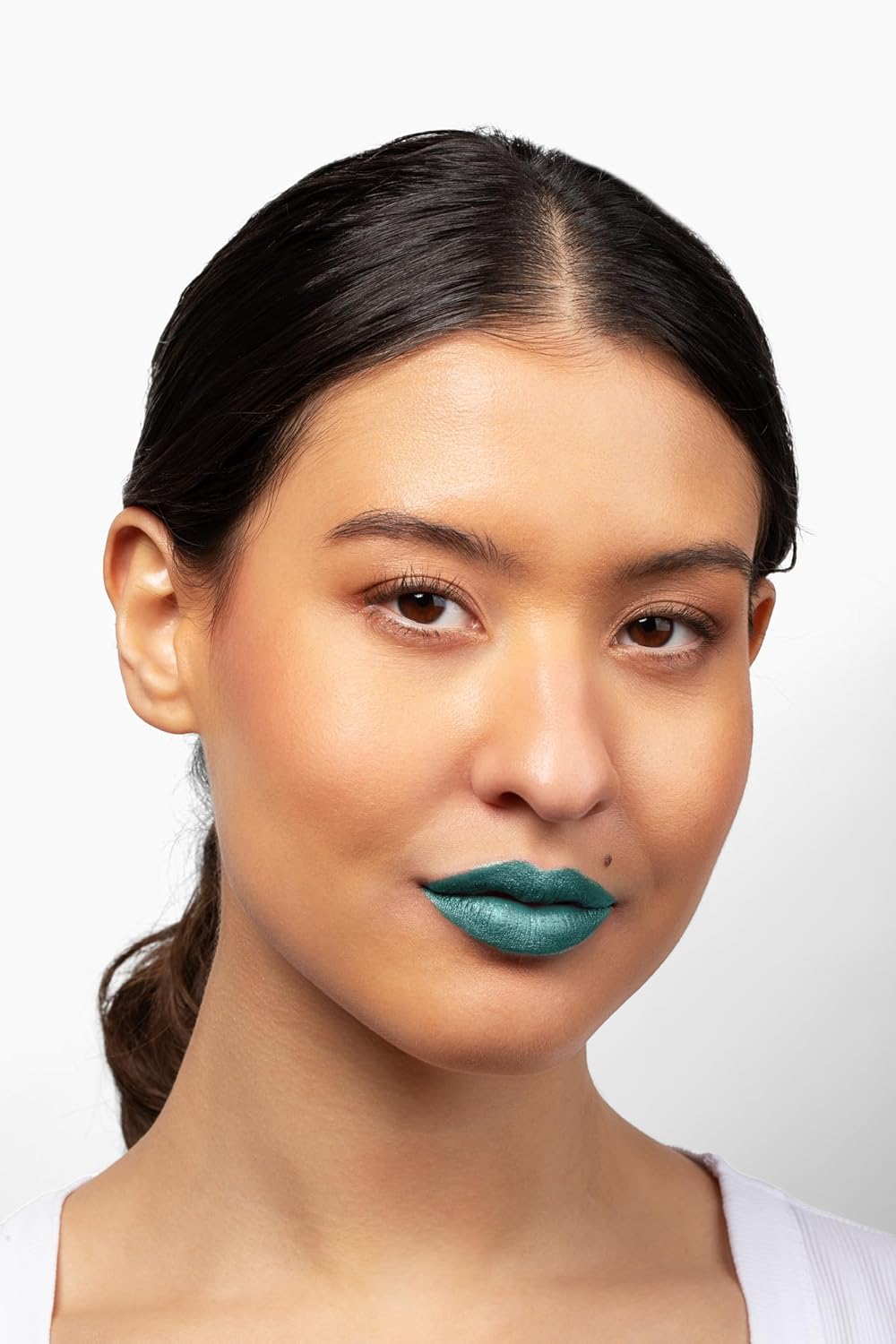 Aromi Green Metallic Liquid Lipstick | Turquoise Teal-Green Lip Color with Shimmery Finish, Vegan, Cruelty-free, Smudge Proof, Long-lasting, Handmade (Mermaid Tail)-Velvo Beauty
