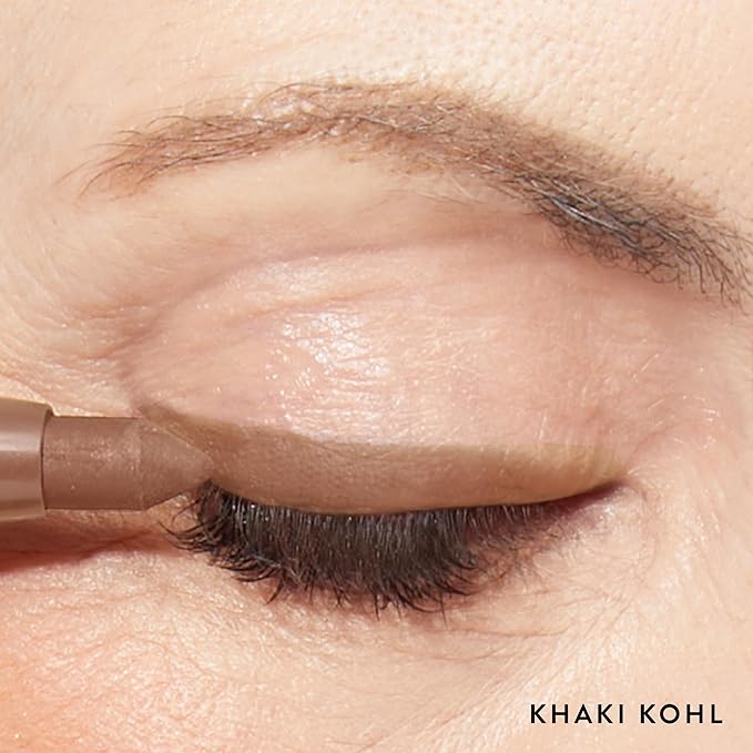 LAURA GELLER NEW YORK Kajal Longwear Kohl Eyeliner Pencil - Khaki Kohl - Caffeine and Vitamin E - Smooth & Blendable Liner - Built-In Sharpener-Velvo Beauty