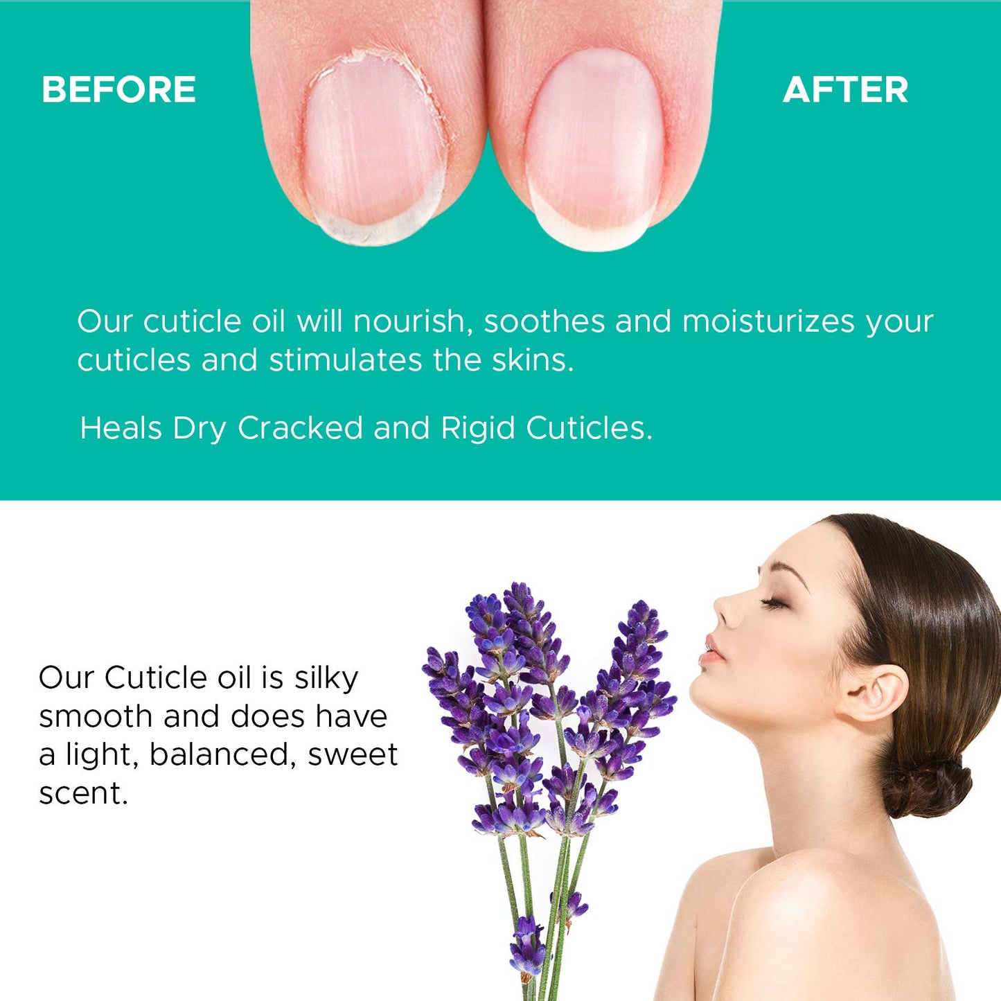 Maccibelle Cuticle Oil Refill Size for Dry Cracked Cuticles (Lavender 8oz)-Velvo Beauty