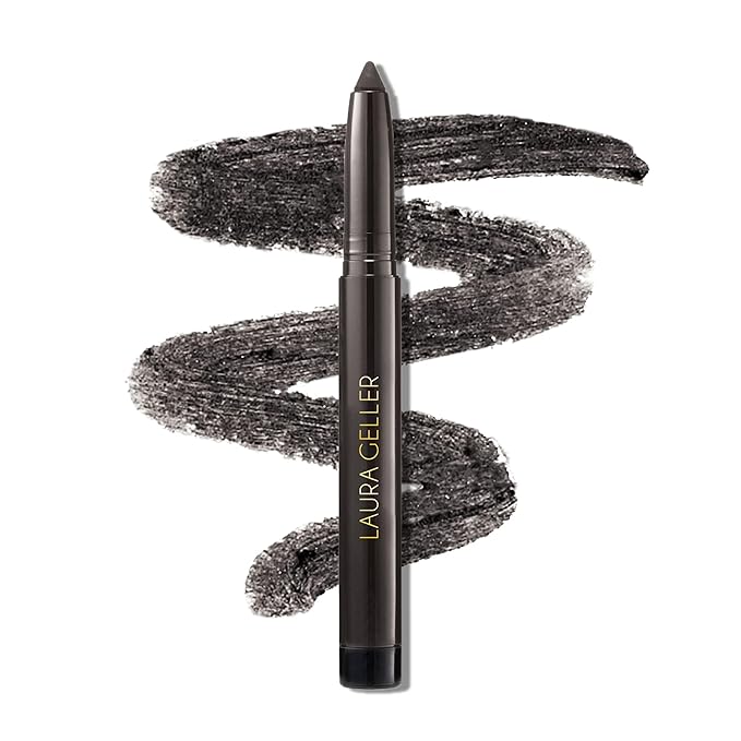 LAURA GELLER NEW YORK Kajal Longwear Kohl Eyeliner Pencil - Deep Charcoal Kohl - Caffeine and Vitamin E - Smooth & Blendable Liner - Built-In Sharpener-Velvo Beauty
