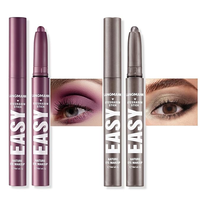 Jolilab Eyeshadow Stick Set, 8 Colors Matte Professional Bright-Colored Contouring and Highlight Stick, Cream Waterproof Long Lasting High Pigmented Eye Shadow. (2, 18-21)-Velvo Beauty