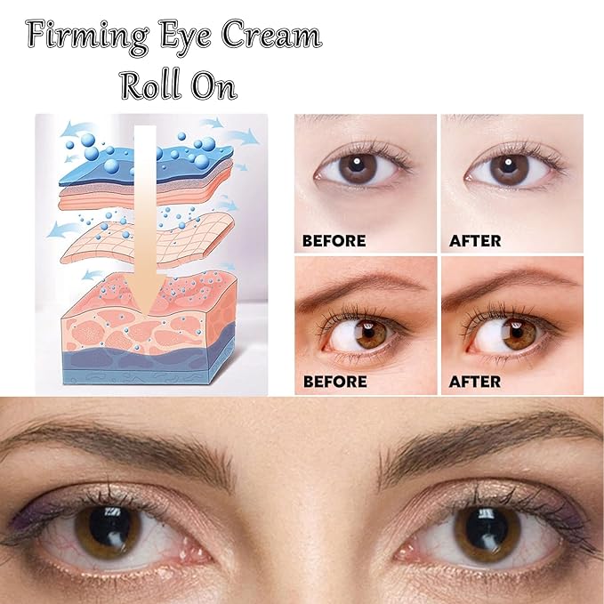 Caffeine Eye Cream Eye Serum, Under Eye Roller Cream for Dark Circles and Puffiness, 0.51 Fl Oz-Velvo Beauty