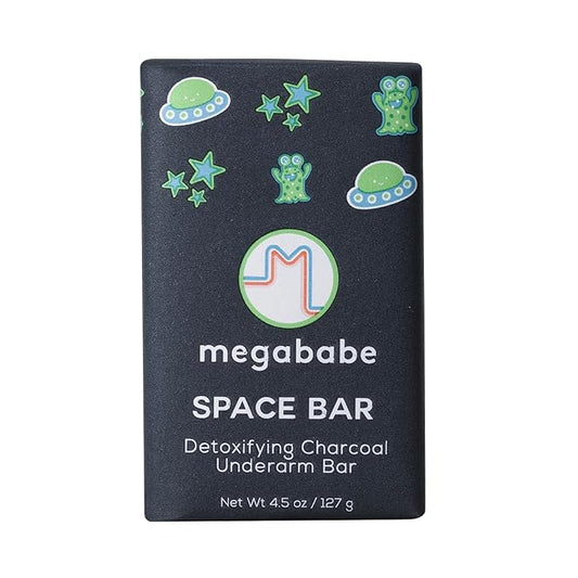 Megababe Underarm Bar Soap - Space Bar | With Detoxifying Charcoal for Odor Control | 4.5 oz-Velvo Beauty