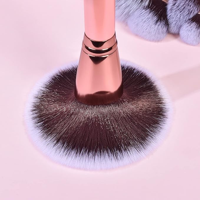 Bueart Design Labeled 30Pcs Professional Deluxe Makeup Brushes set with Extra large holder case for Foundation Face Blending Blush Concealers Eyeshadow-Velvo Beauty