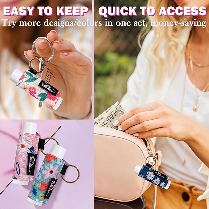 WK IEASON Lip Balm Holder Keychain Bulk Chapstick Holder Key chain-Velvo Beauty