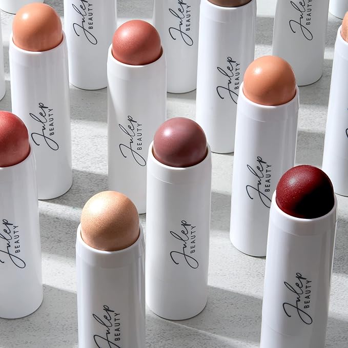 Skip The Brush Contour Duo - Cream to Powder Multi-Purpose Makeup Sticks - Pigmented, Buildable Color for Eyes, Cheeks, and Lips - Melted Cocoa + Golden Guava-Velvo Beauty