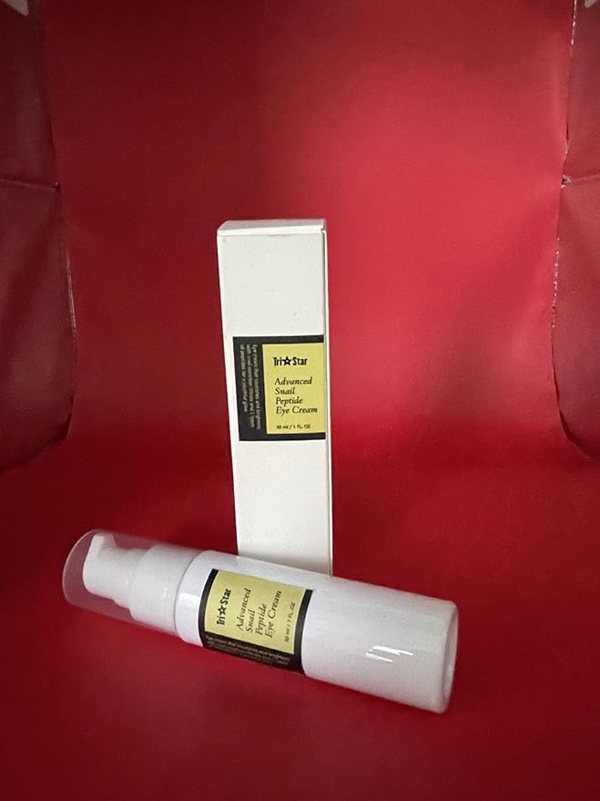 Tristar Advanced Snail Peptide Eye Cream, Anti-Wrinkle, Anti-Aging, Dark Circle Removing, Brightening Night Cream, 73.7% Snail Mucin - 30ml / 1FL Oz – 1 Count-Velvo Beauty