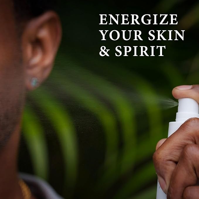 Sea Moss Infused Face and Mood Lifting Mist with Real Amethyst, Caffeine, Sage, and Hyaluronic Acid to Tighten, Brighten Skin and Calm Emotions-Velvo Beauty