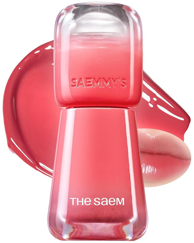 THESAEM Saemmy's Ade Shot Tint - Korean Lip Titnt, Water Gel Lip Stain with Plump Glowy Moisturizing Finish, Buildable Radiant Gloss, Long-Lasting Comfort, 0.1 fl.oz. (02 Peach Oolong)-Velvo Beauty