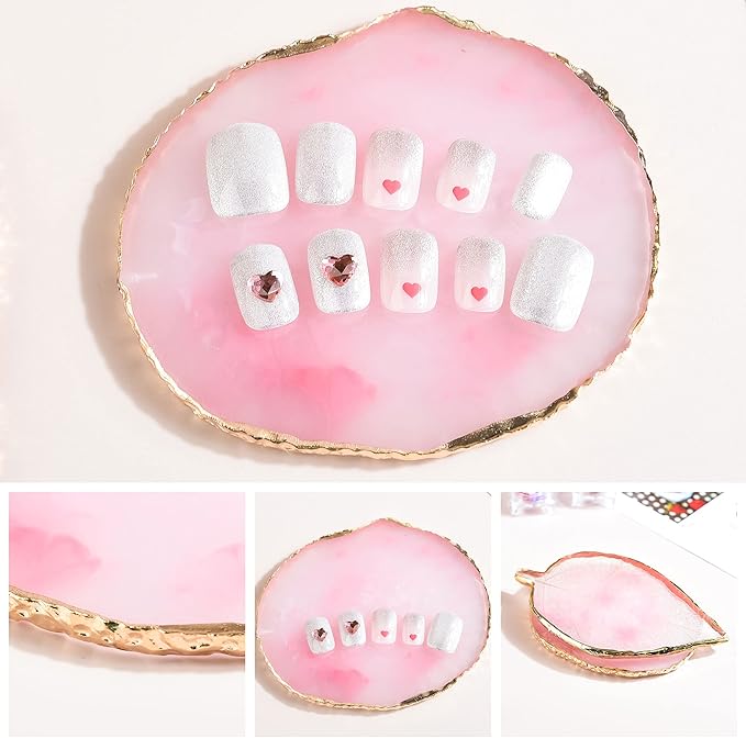 1 Piece Nail Art Palette Nail Polish Palette Mixing Palette Makeup Plate Nail Plates for Nail Art Nail Tip Holder Nail Art Display-Velvo Beauty