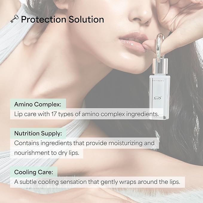 ENTROPY Makeup Charm Ultra Glossy Lip Serum, Nourish Lip Care with Amino Acid Complex, Hydrating, Cooling Care, Non-Sticky, High Shine Finish, Crystal Clear-Velvo Beauty