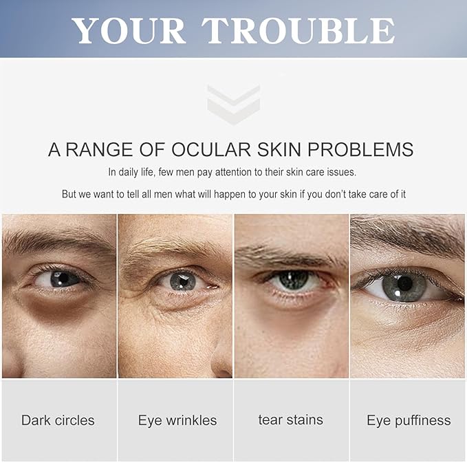 Men's Restoring Eye Cream Under Eye Cream for Dark Circles & Puffiness, Delay Aging Process of Eye Skin, Hydrating & Moisturizing, Reduces Puffiness, and Fine Lines-Velvo Beauty
