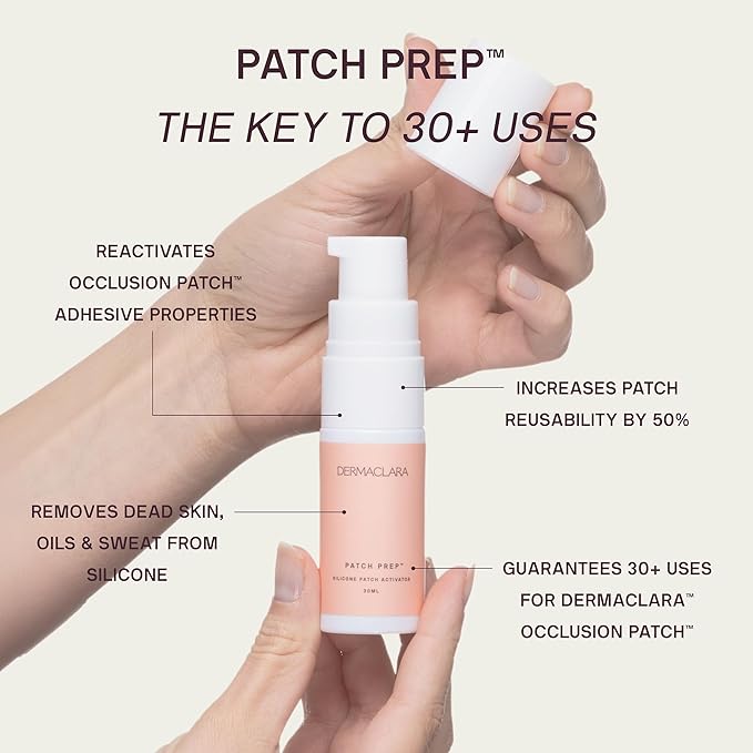 Dermaclara Face Patches Kit - Anti Wrinkle Patches for Forehead, Smile Lines, Silicone Anti-Wrinkle Frown Line Treatment, Up to 30 Uses - 1 Forehead, 2 Mouth, 2 Eye, 1 Neck & 1 Patch Prep Cleanser-Velvo Beauty