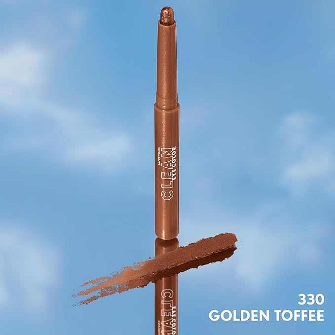 Covergirl Clean Eye Color, Golden Toffee, Eyeshadow Sticks, Ultra Creamy Formula, Lightweight, Buildable Formula, Lasts All Day, Smudge-Proof, 0.05oz-Velvo Beauty