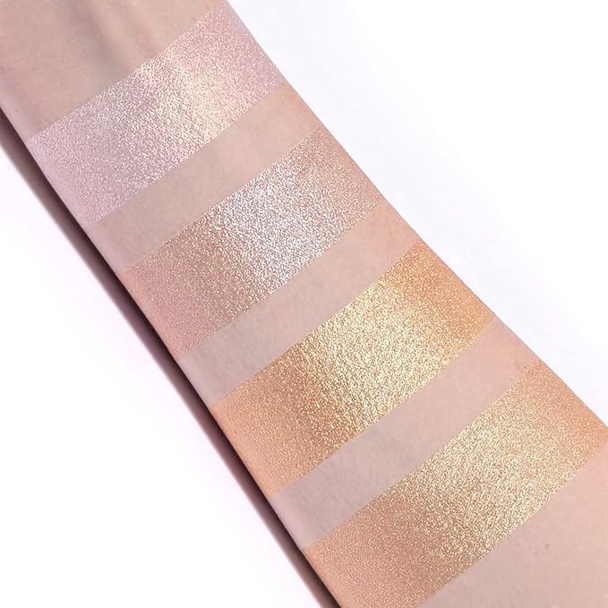 Boobeen Highlighter Makeup Highlighter Palette Powder Shimmer Highlighter Makeup Facial Illuminator Bronzer Palette Waterproof Long Lasting-Velvo Beauty