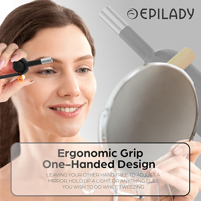 Epilady Precision Coil Tweezer, Facial Hair Remover with Ergonomic Design, Hair-Removal Tool for Upper Lip, Chin, and Face, Portable Tweezers for Facial Hair-Velvo Beauty