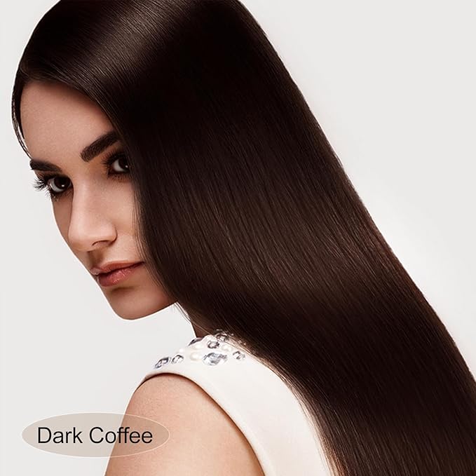 Hair Dye Shampoo, Gray Hair Coverage Dye Shampoo, Hair Color Shampoo for All Hair Types, Champu Para Canas, Suitable for Home and Salon (Dark Coffee)-Velvo Beauty