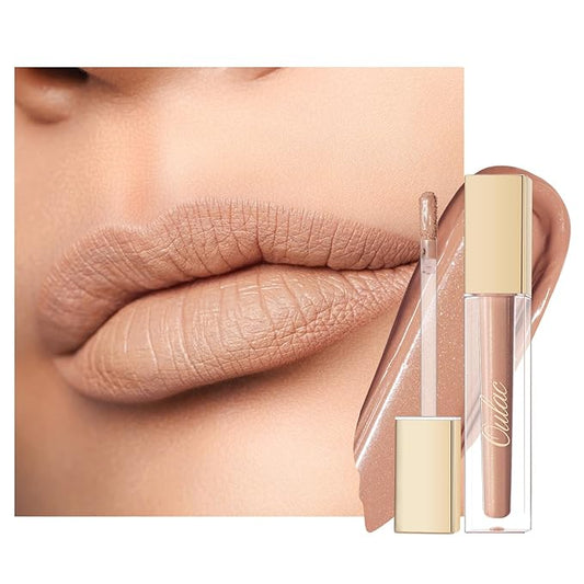 Oulac Matte Liquid Nude Lipstick for Women, Beige Brown High Impact Lip Color, Long Lasting Lipsticks, Waterproof, Creamy Formula Lip Stick with Vitamin E, Vegan & Cruelty-Free, 4.5ml (MS01)-Velvo Beauty