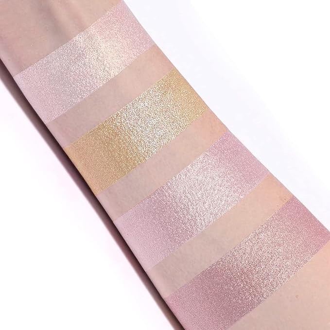 Boobeen Highlighter Makeup Highlighter Palette Powder Shimmer Highlighter Makeup Facial Illuminator Bronzer Palette Waterproof Long Lasting-Velvo Beauty
