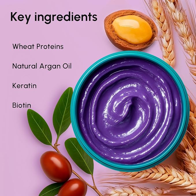 MAREE Purple Hair Mask - Toner for Blonde Hair - Purple Conditioner for Color Treated - Brassy, Bleached, Highlighted, Platinum, Ash and Silver - with Keratin – Matizador Para Cabello Rubio-Velvo Beauty