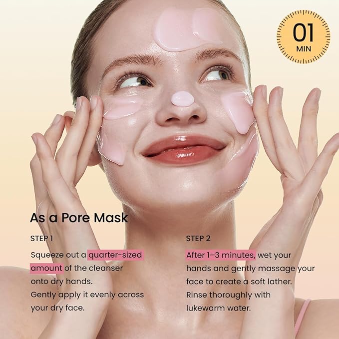BIODANCE Collagen Mask To Foam Cleanser, Face Wash for Women, 2-in-1 Pore Mask and Hydrating Foaming Facial Cleanser for Sensitive Skin, Oily Skin, 5.07 fl. oz. (150 ml)-Velvo Beauty