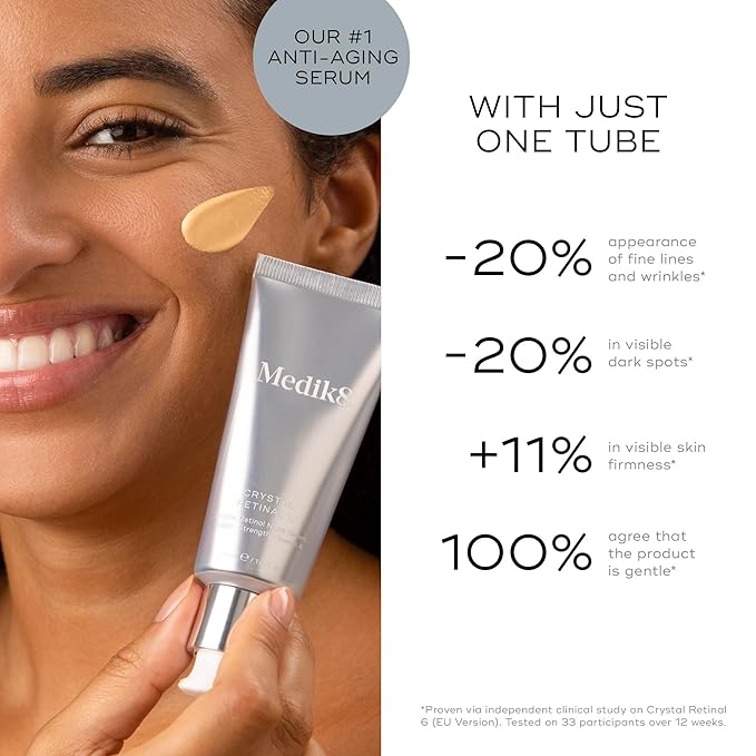 Medik8 Crystal Retinal 10 - Firming, Advanced Skin Retinaldehyde Face Serum - Night Serum with Hyaluronic Acid and Vitamin E - Gluten Free - 1 oz-Velvo Beauty