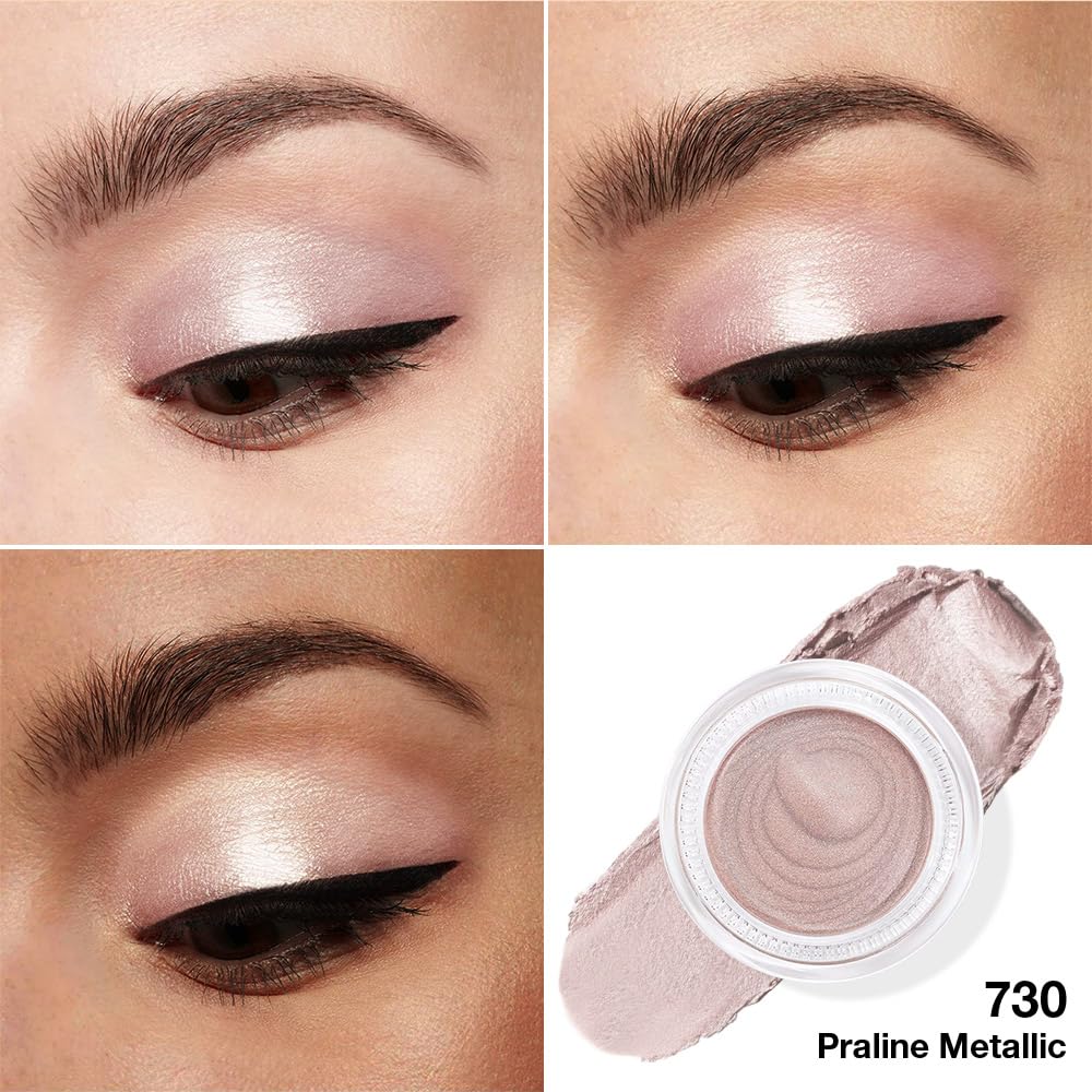 Cream Glitter Light Champagne Shimmer Metallic Eyeshadow Palette Makeup, Mini Instant Holographic Eyeshadow For Women, Sombras Crema Para Ojos, Talc, Paraben & Cruelty Free, 730-Velvo Beauty
