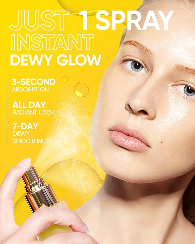 Radiance Booster Spray Serum, Vegan Skin Care, Light-weight Face Moisturizer, Glow Serum for Radiant Skin, Non Comedogenic, All In One Mist, 3.3 fl oz.-Velvo Beauty