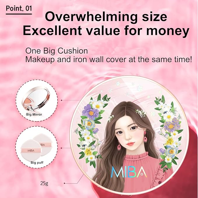 Miba SEASON 2 Full Coverage Big Cushion Foundation SPF50+ PA++++ Refill (23)-Velvo Beauty