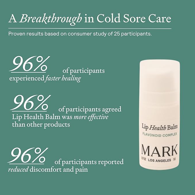 Lip Health Balm - Daily Cold Sore Relief & Recovery - Powered by 5 Plant Flavonoids & XDF Technology - Lightweight Hydrating Barrier Support for Lips - Soothing, Nurturing Formula, 5g-Velvo Beauty