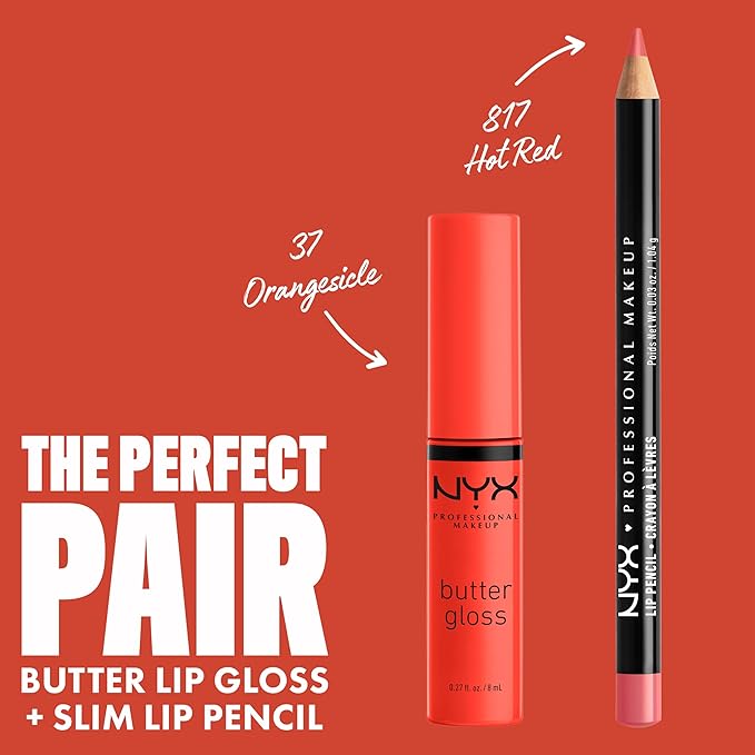 NYX PROFESSIONAL MAKEUP Butter Gloss, Non-Sticky Lip Gloss - Orangesicle (Orange)-Velvo Beauty