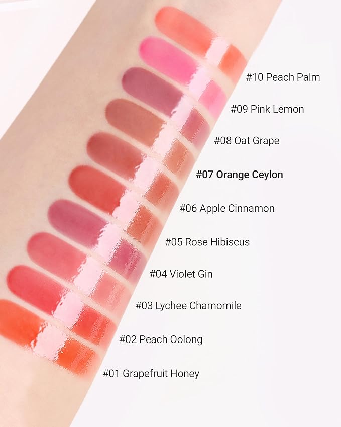 THESAEM Saemmy's Ade Shot Tint - Korean Lip Tint, Water Gel Lip Stain with Plump Glowy Moisturizing Finish, Buildable Radiant Gloss, Long-Lasting Comfort, 0.1 fl.oz. (07 Orange Ceylon)-Velvo Beauty