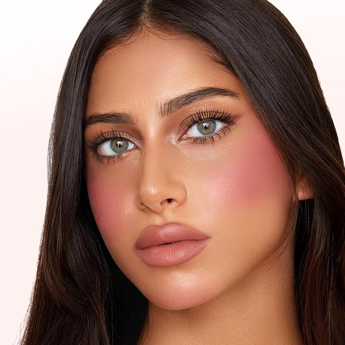 Boobeen Loose Blush Powder Air Cushion Blush, Face Blusher Cheeks Powder, Natural Highly Pigmented Soft Blush Makeup Long Lasting, Matte Finish-Velvo Beauty