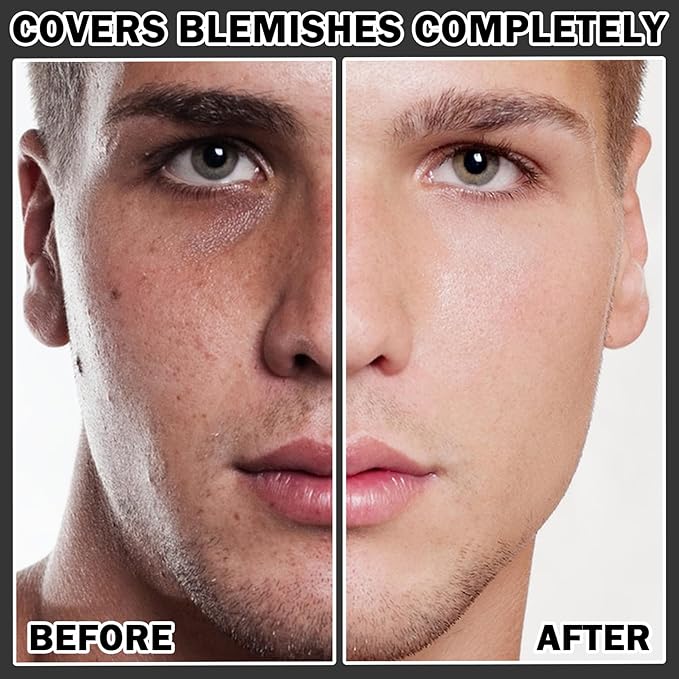 2PCS Men's Moisturizing Concealer Cream,Refreshing & Non-sticky Concealer Face Moisturizer,Mens Makeup Concealer Cream Long Lasting Cream Concealer Foundation Moisturizing Makeup-Velvo Beauty
