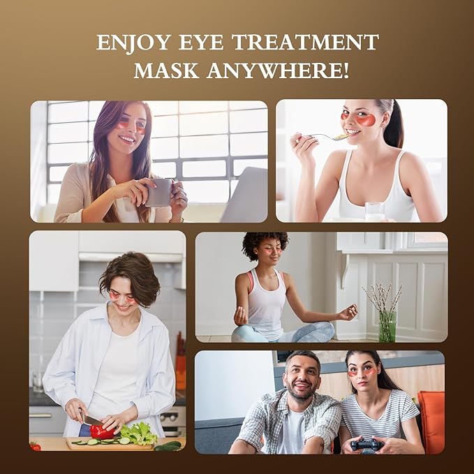 Puffy Eyes Smoothing Under Eye Patches, Caffeine Eye Masks for Wrinkles and Dark Circles, Undereye Bags, Brightening Skincare Treatment for Men & Women, Vegan & USA Tested-Velvo Beauty