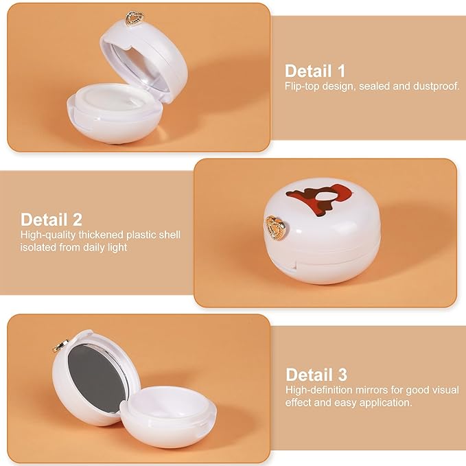 2 Pack Lip Balm Containers,Plastic Portable Empty Lip Balm Container with Mirror and Silicone Lip,Empty Lipstick Dispenser Box for Travel,Home-Velvo Beauty