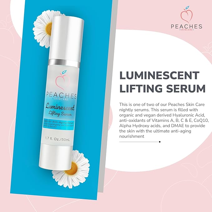 Face Tightening and Lifting Serum – Anti-Aging Formula with Peptides and Vitamins A, B, C & E – Vegan Skincare for Firm, Radiant Skin – Luminescent Lifting Serum (1 fl. oz)-Velvo Beauty