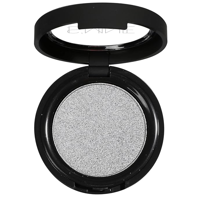 ISMINE Single Eyeshadow Powder Palette (SILVER GRAY) Shimmer Gray, High Pigment, Longwear Single Grey Eye Makeup for Day & Night (#14)-Velvo Beauty