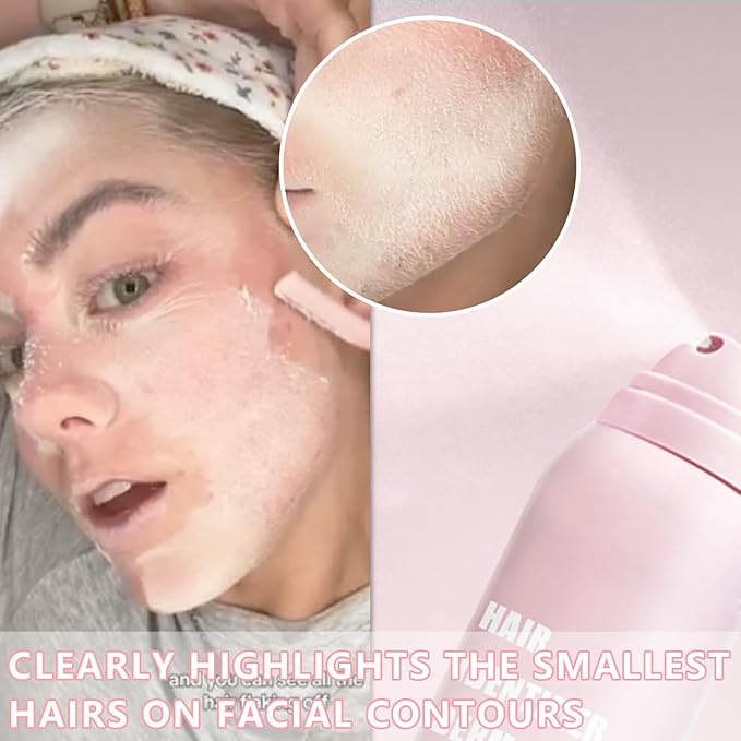 Hair identifier Spray for Face Shaving, Skin Body Hair Identifying Spray With Razors, Moisturizing and Skin Care Dermaplaner Spray, Women Dermaplaning Tool for Face-Velvo Beauty